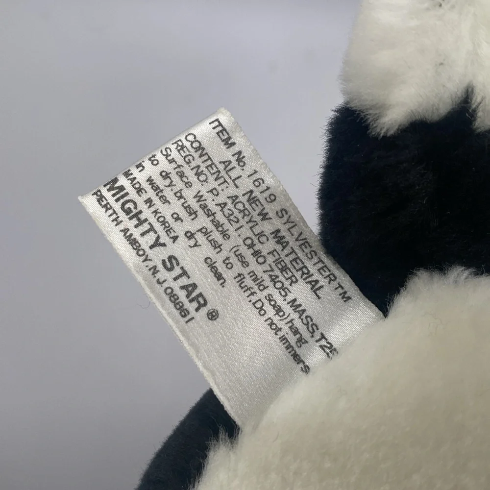 Warner brothers & Mighty Star Sylvester Junior 1988 Vintage Jr. Plush Toy - Picture 8 of 10